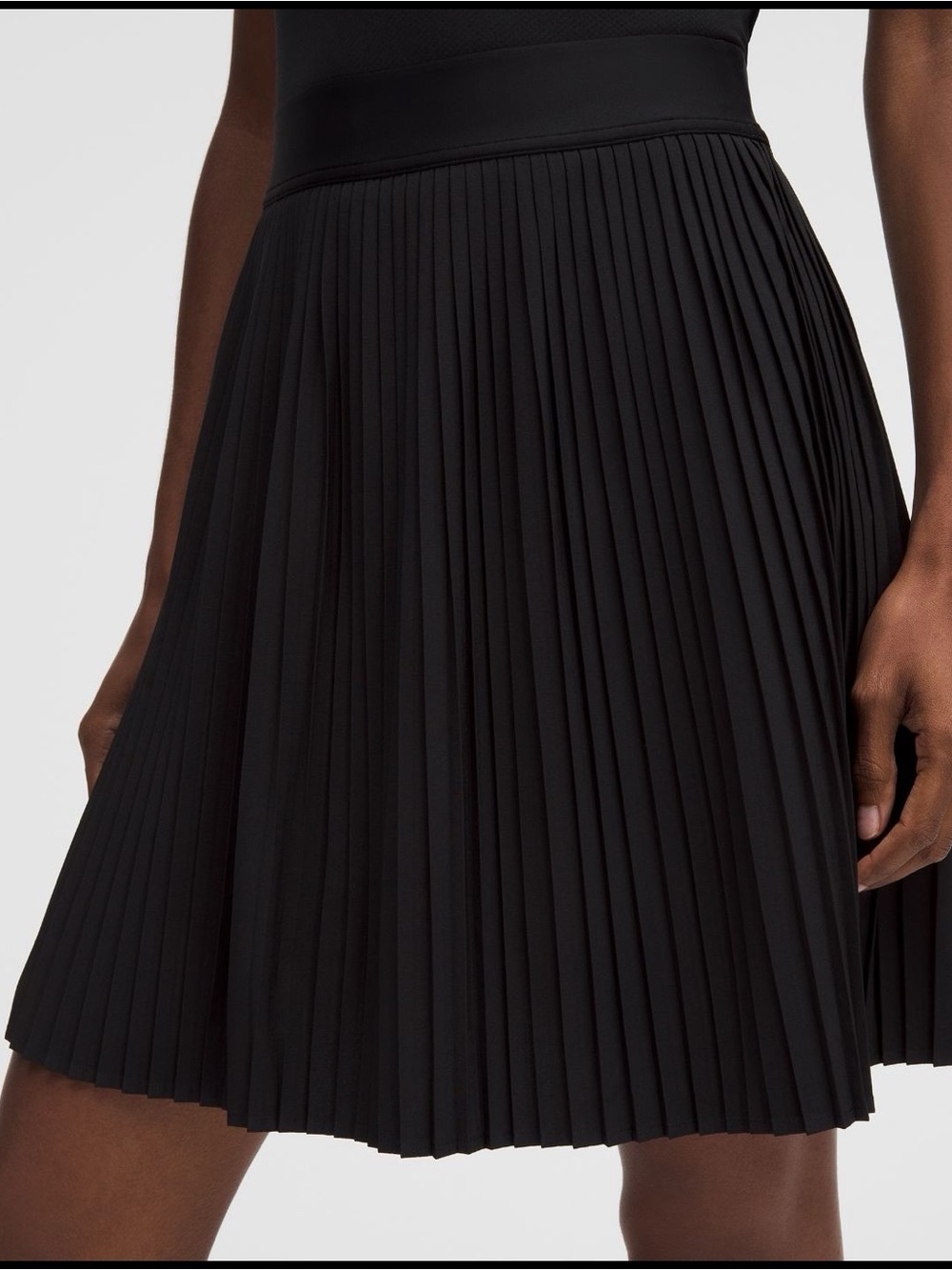 lululemon athletica Black Pleated Skater Skirt